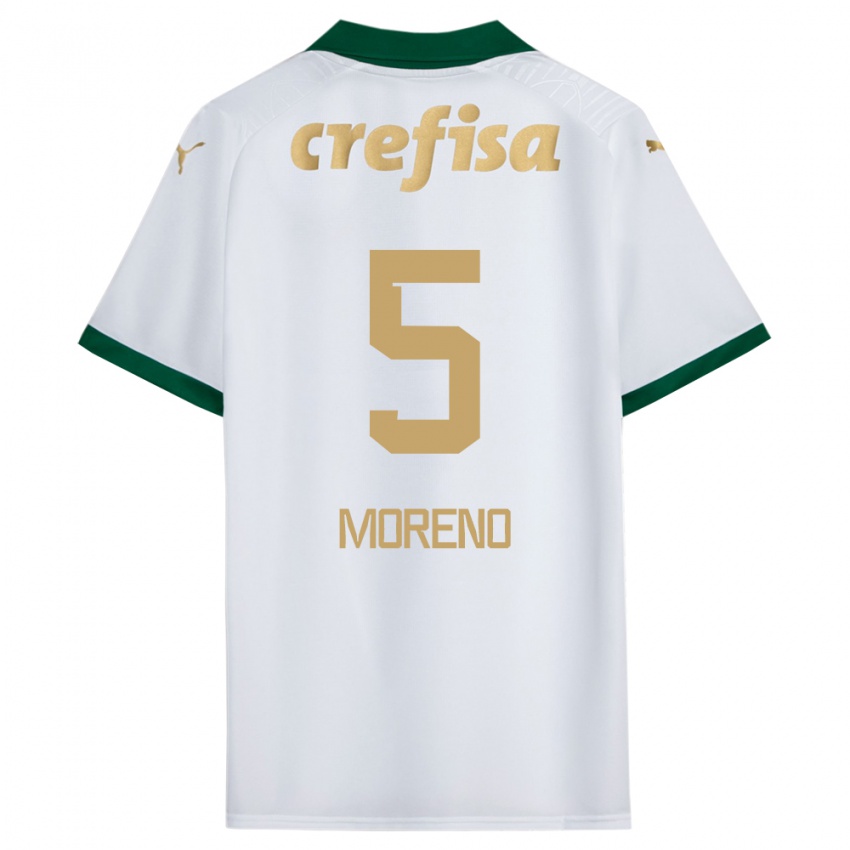 Criança Camisola Aníbal Moreno #5 Branco Verde Alternativa 2024/25 Camisa