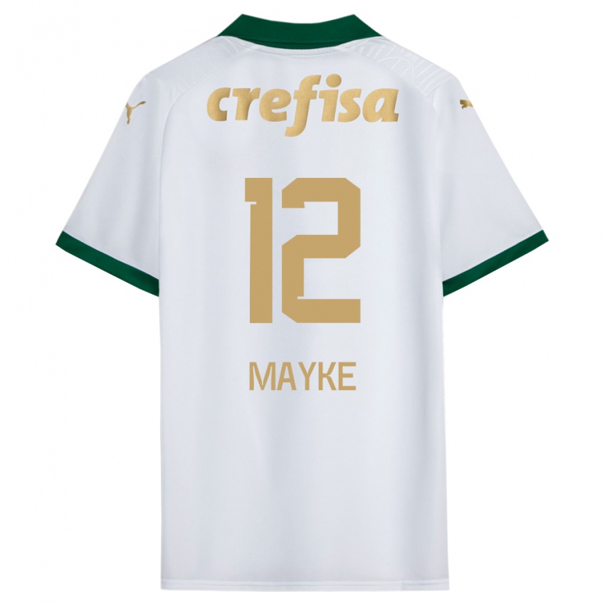 Criança Camisola Mayke #12 Branco Verde Alternativa 2024/25 Camisa