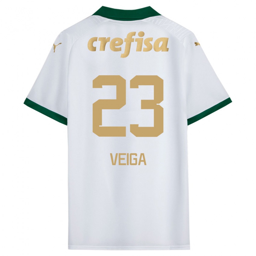 Criança Camisola Raphael Veiga #23 Branco Verde Alternativa 2024/25 Camisa