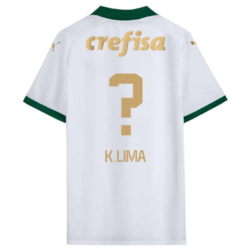 Criança Camisola Kauan Lima #0 Branco Verde Alternativa 2024/25 Camisa