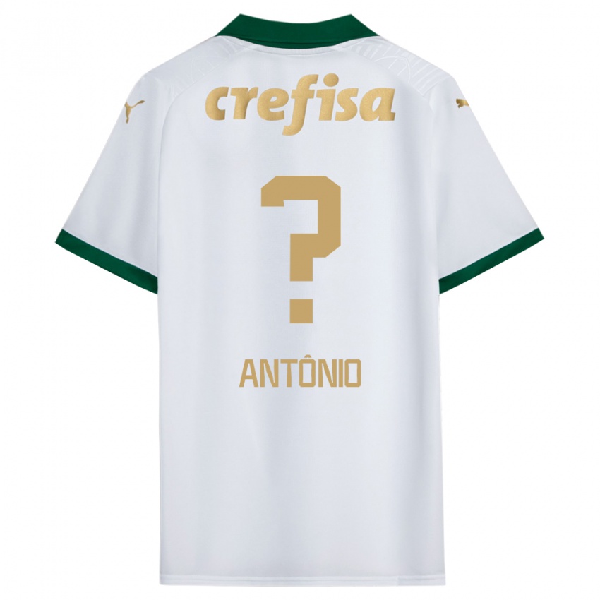 Criança Camisola Diogo Antônio #0 Branco Verde Alternativa 2024/25 Camisa