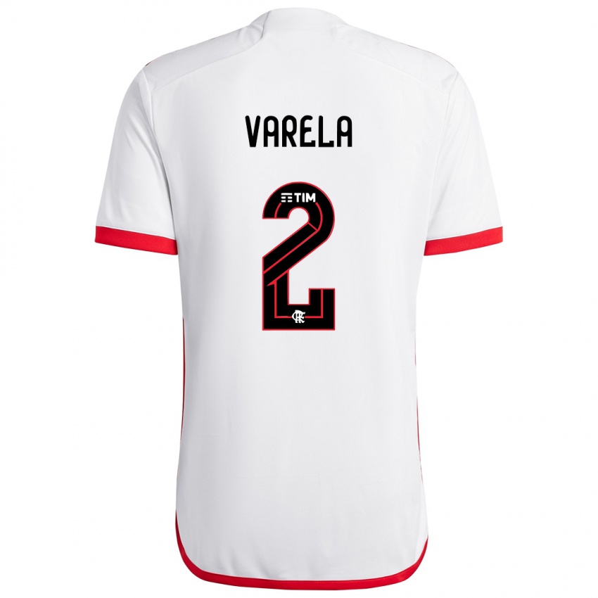 Criança Camisola Guillermo Varela #2 Branco Vermelho Alternativa 2024/25 Camisa