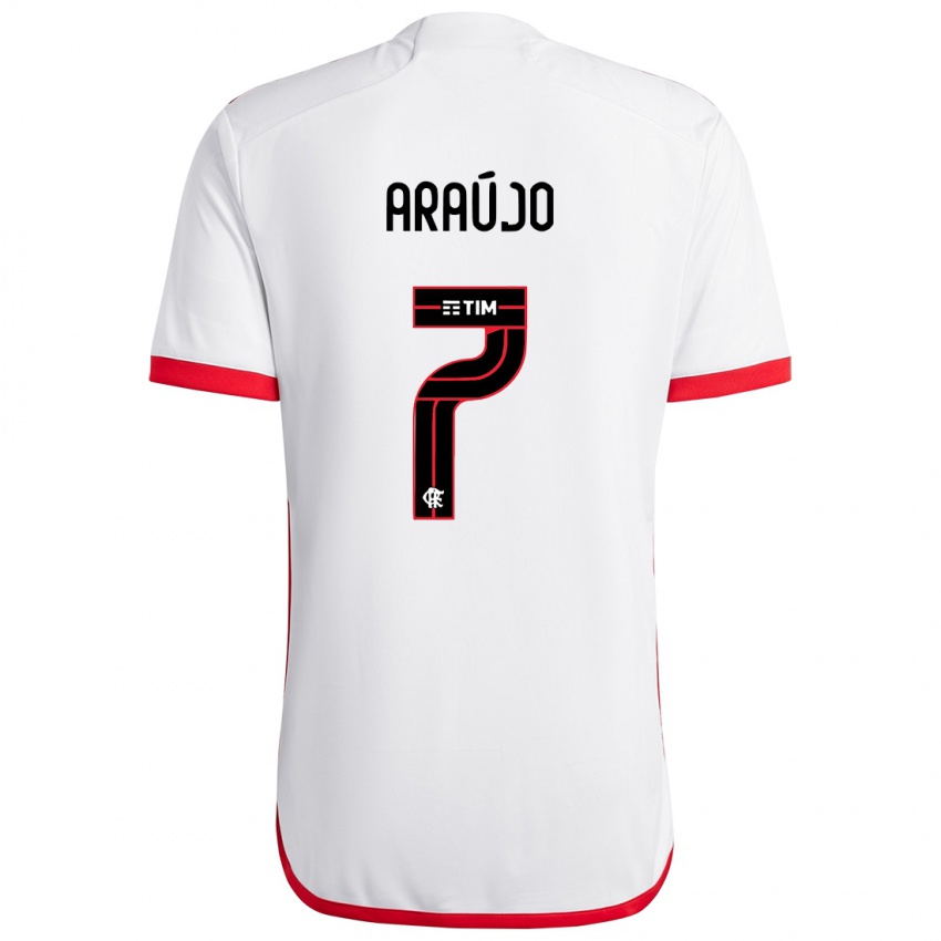 Criança Camisola Luiz Araújo #7 Branco Vermelho Alternativa 2024/25 Camisa