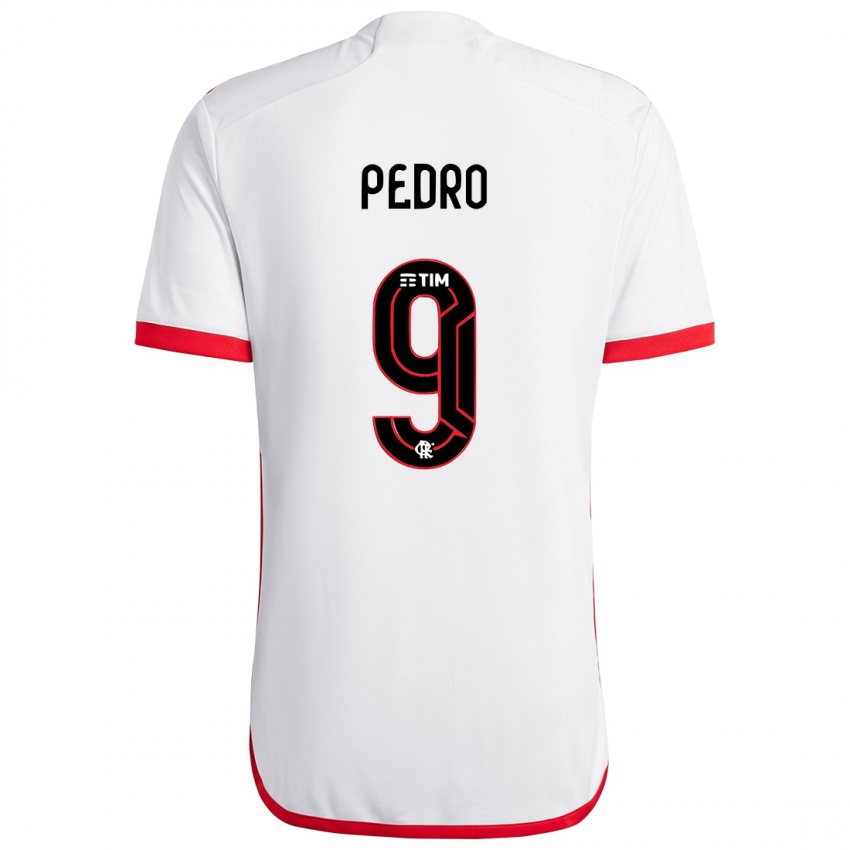 Criança Camisola Pedro #9 Branco Vermelho Alternativa 2024/25 Camisa