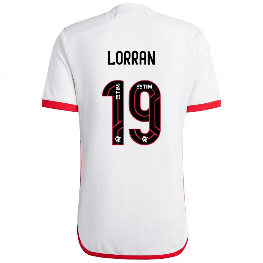 Criança Camisola Lorran #19 Branco Vermelho Alternativa 2024/25 Camisa