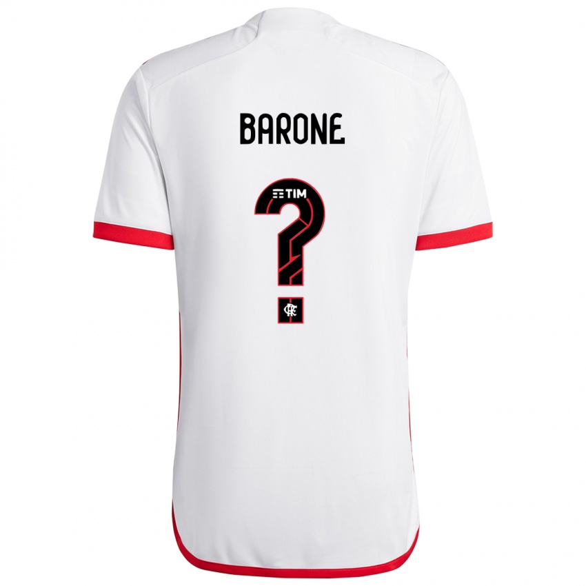 Criança Camisola Caio Barone #0 Branco Vermelho Alternativa 2024/25 Camisa