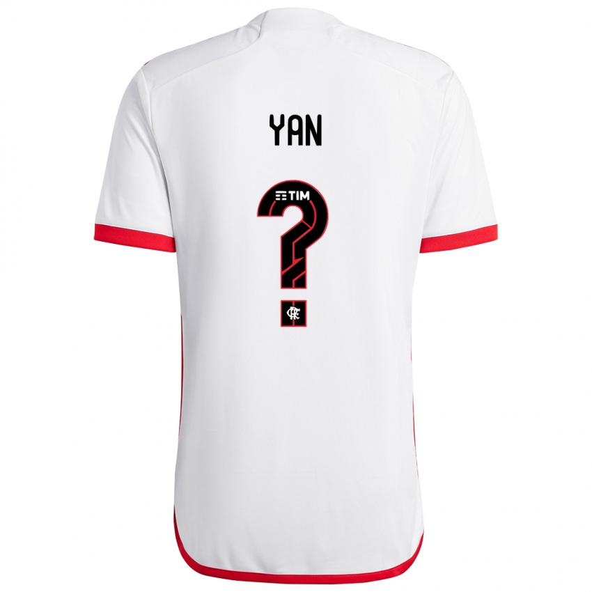 Criança Camisola Wallace Yan #0 Branco Vermelho Alternativa 2024/25 Camisa