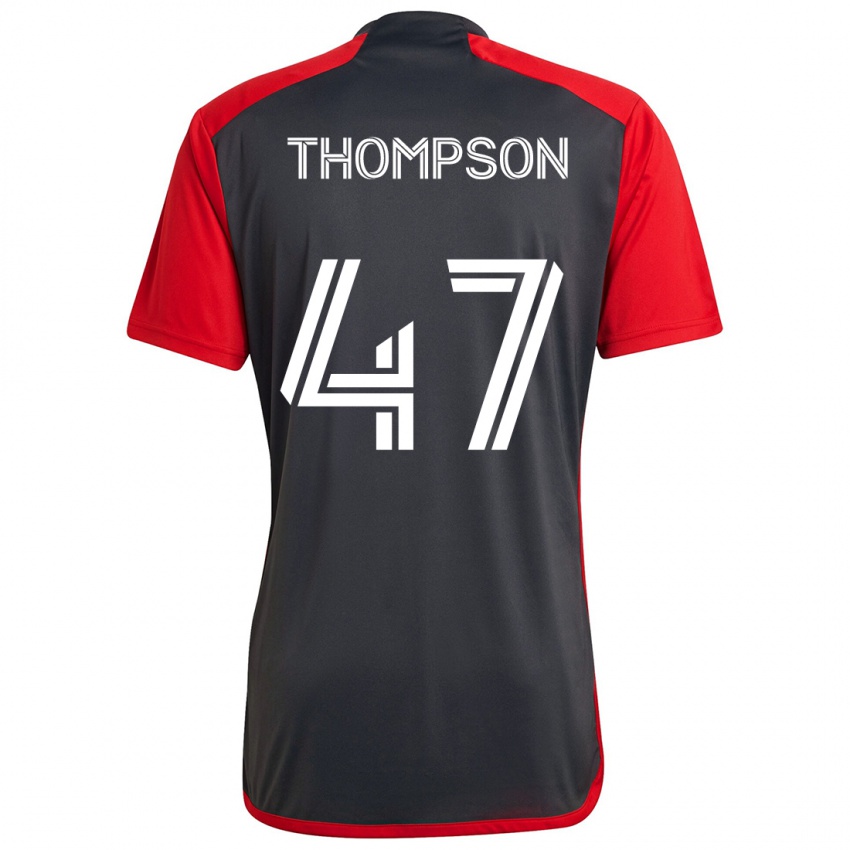 Homem Camisola Kosi Thompson #47 Vermelho Acinzentado Principal 2024/25 Camisa