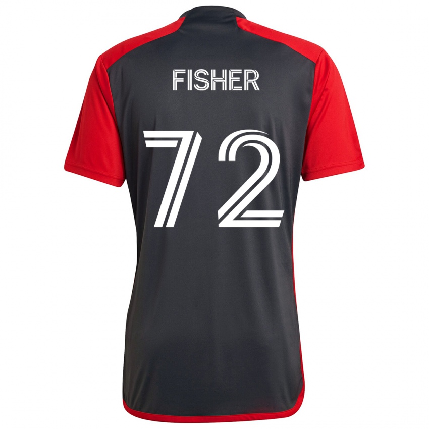 Homem Camisola Mark Fisher #72 Vermelho Acinzentado Principal 2024/25 Camisa