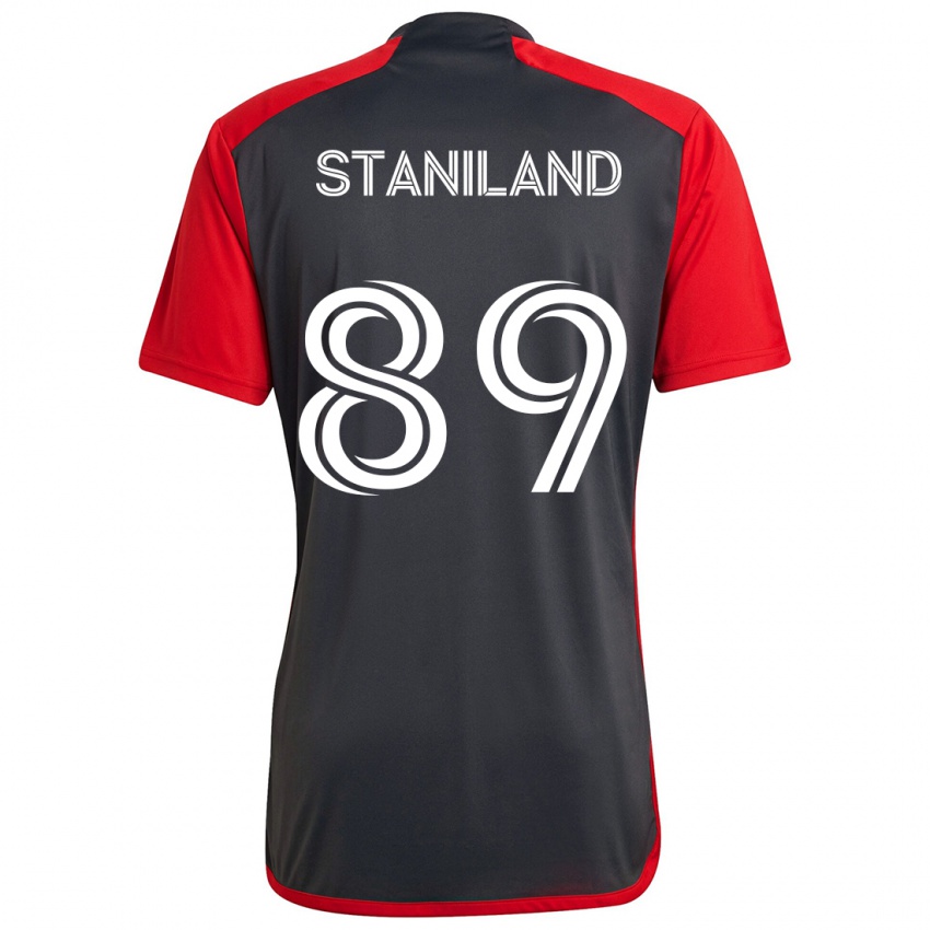 Homem Camisola Charlie Staniland #89 Vermelho Acinzentado Principal 2024/25 Camisa