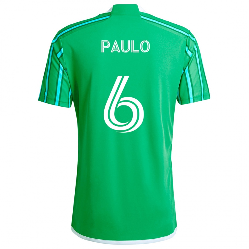 Homem Camisola João Paulo #6 Verde Branco Principal 2024/25 Camisa