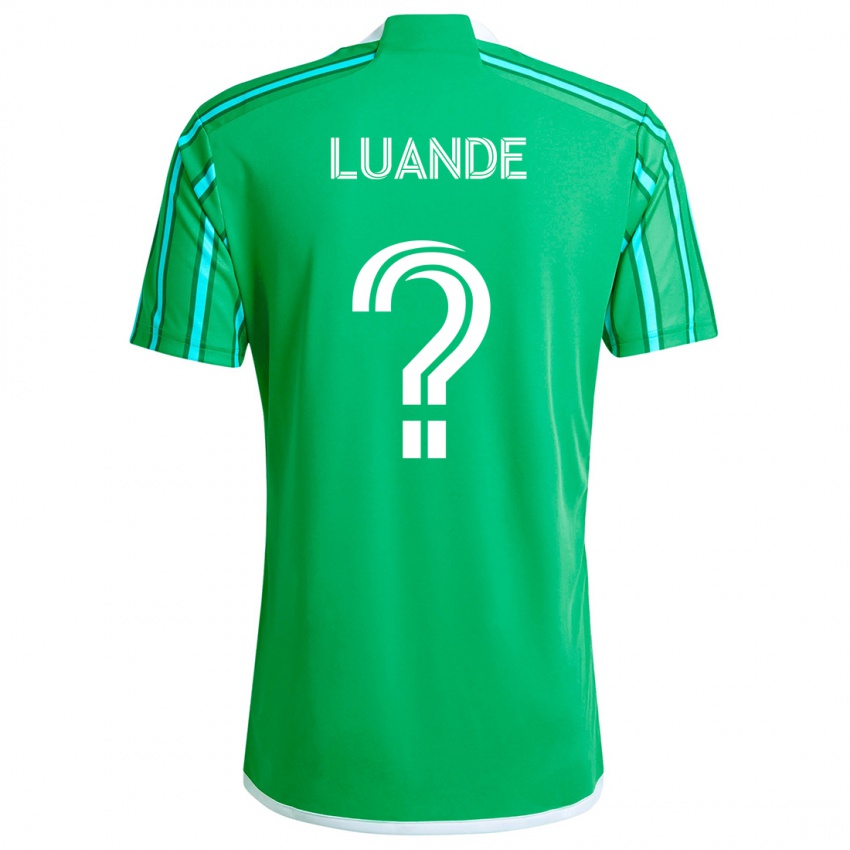 Homem Camisola Michael Luande #0 Verde Branco Principal 2024/25 Camisa