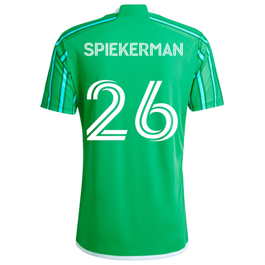 Homem Camisola Stephanie Spiekerman #26 Verde Branco Principal 2024/25 Camisa