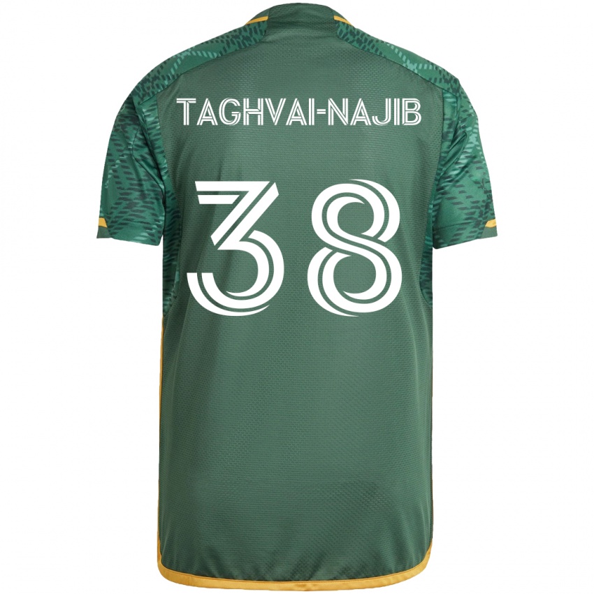 Homem Camisola Braxton Taghvai-Najib #38 Green Orange Principal 2024/25 Camisa