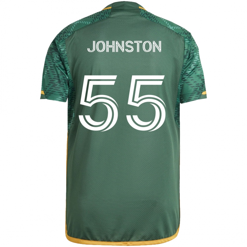 Homem Camisola Malcolm Johnston #55 Green Orange Principal 2024/25 Camisa