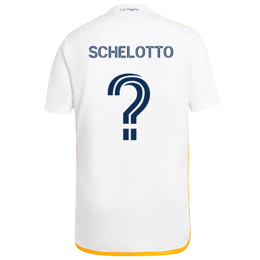 Homem Camisola Nicolas Barros Schelotto #0 Branco Amarelo Principal 2024/25 Camisa