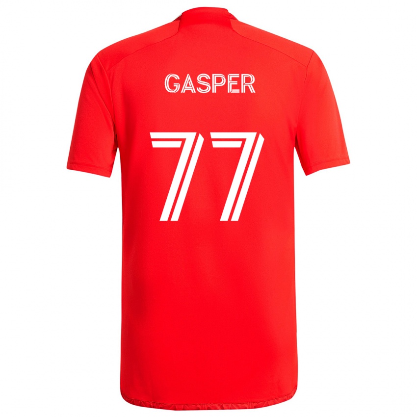 Homem Camisola Chase Gasper #77 Vermelho Branco Principal 2024/25 Camisa