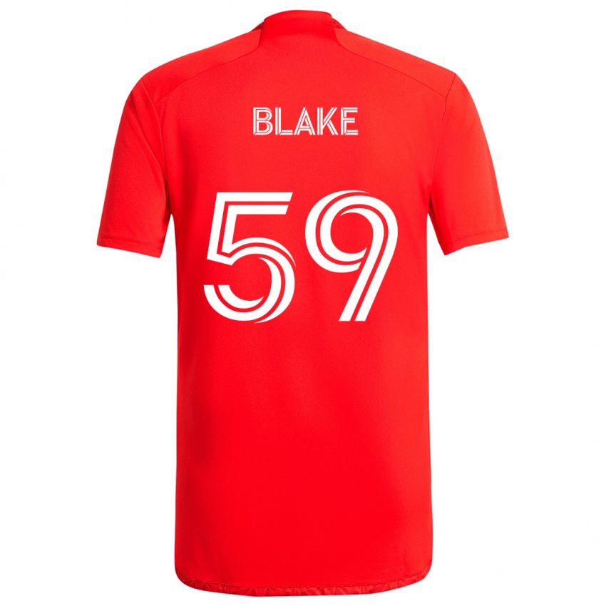 Homem Camisola Romain Blake #59 Vermelho Branco Principal 2024/25 Camisa