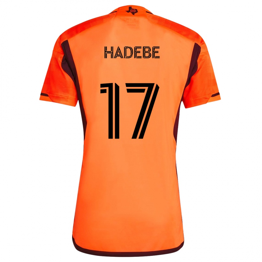 Homem Camisola Teenage Hadebe #17 Laranja Preto Principal 2024/25 Camisa