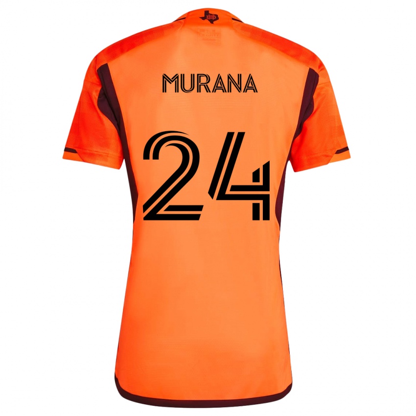 Homem Camisola Mujeeb Murana #24 Laranja Preto Principal 2024/25 Camisa