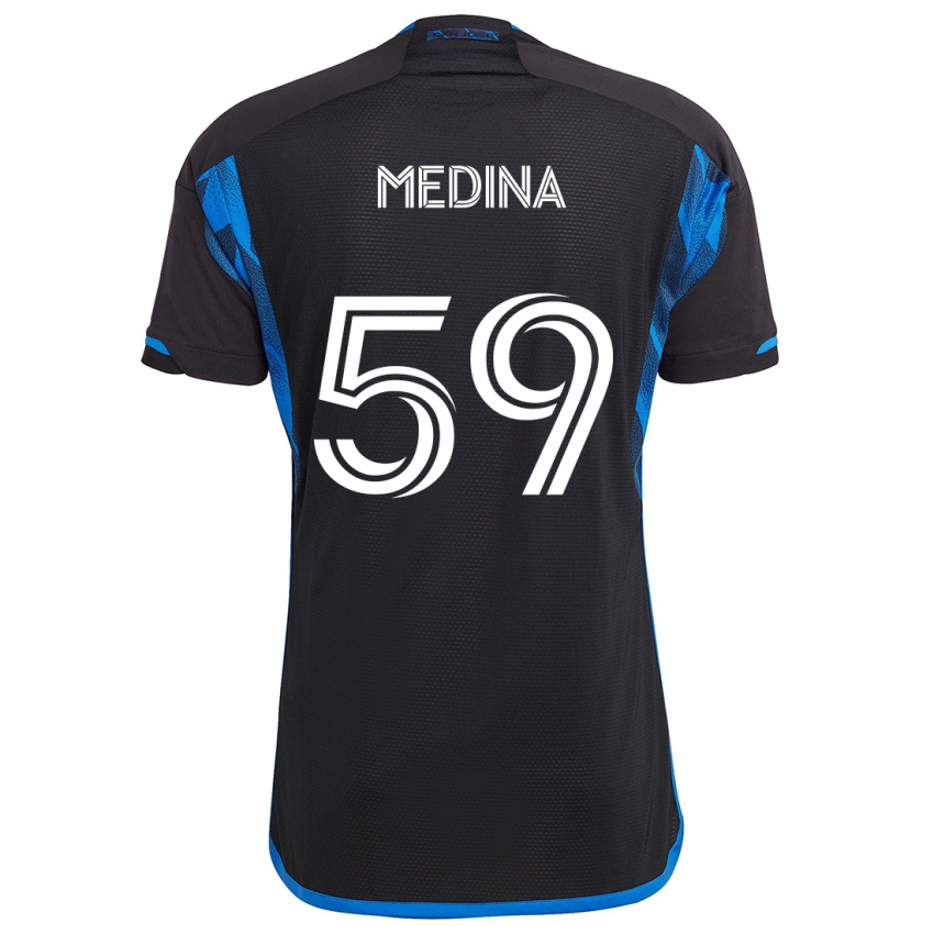 Homem Camisola Cruz Medina #59 Azul Preto Principal 2024/25 Camisa