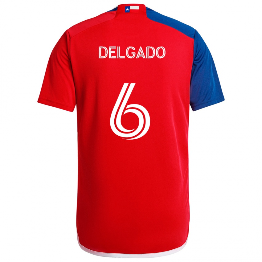 Homem Camisola Patrickson Delgado #6 Azul Vermelho Principal 2024/25 Camisa