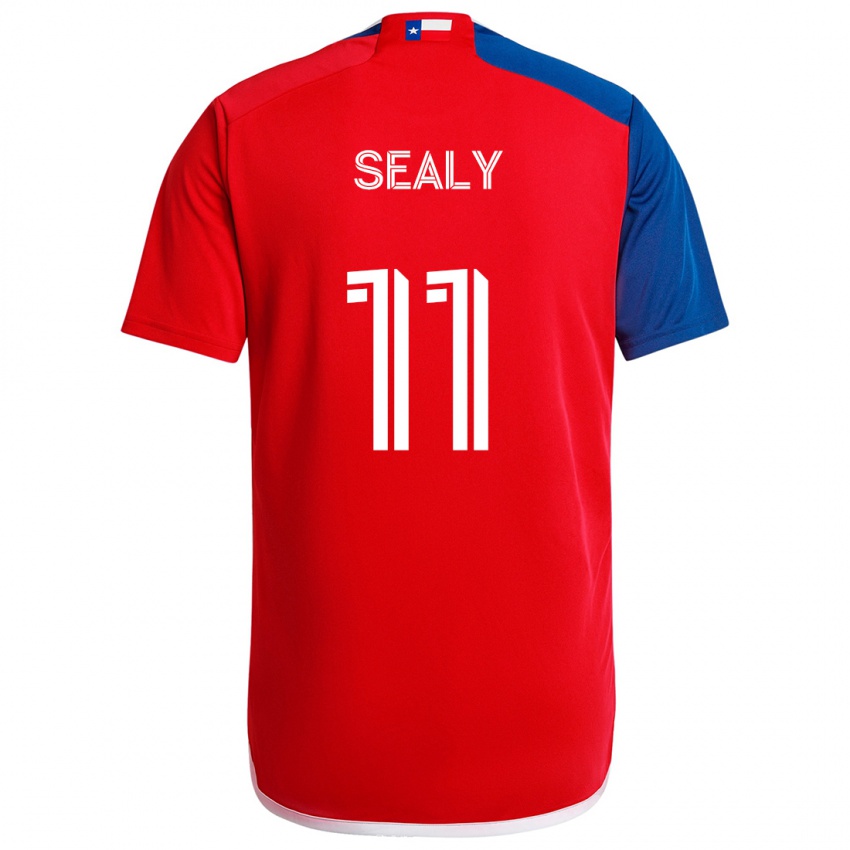 Homem Camisola Dante Sealy #11 Azul Vermelho Principal 2024/25 Camisa