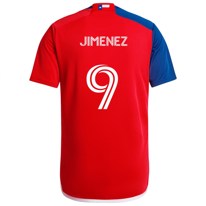 Homem Camisola Jesús Jiménez #9 Azul Vermelho Principal 2024/25 Camisa