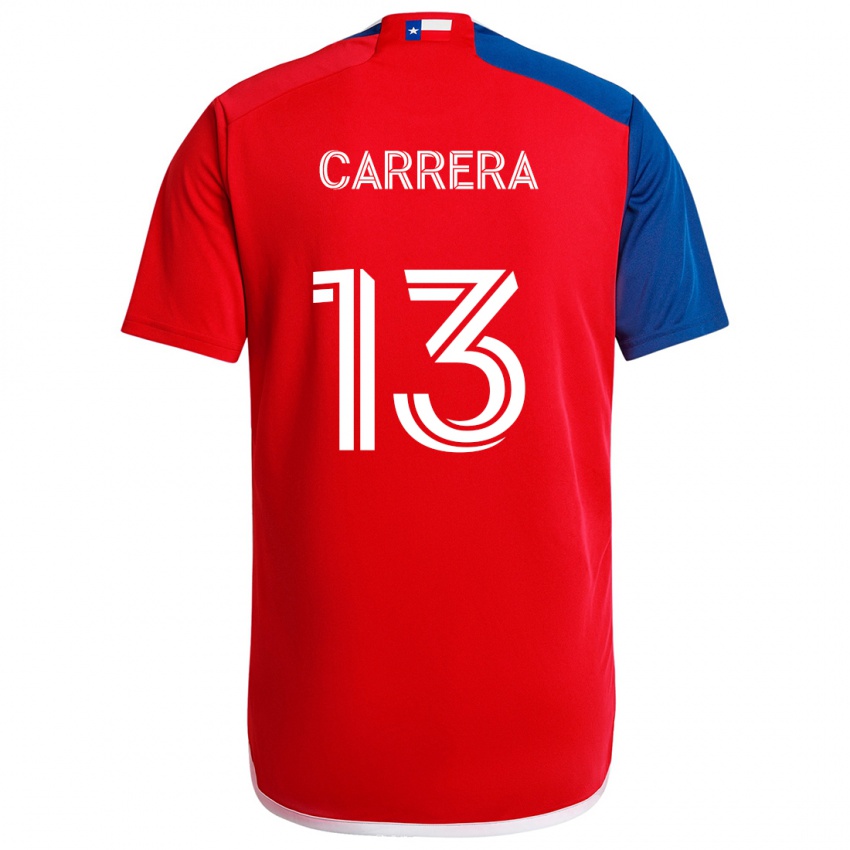 Homem Camisola Antonio Carrera #13 Azul Vermelho Principal 2024/25 Camisa