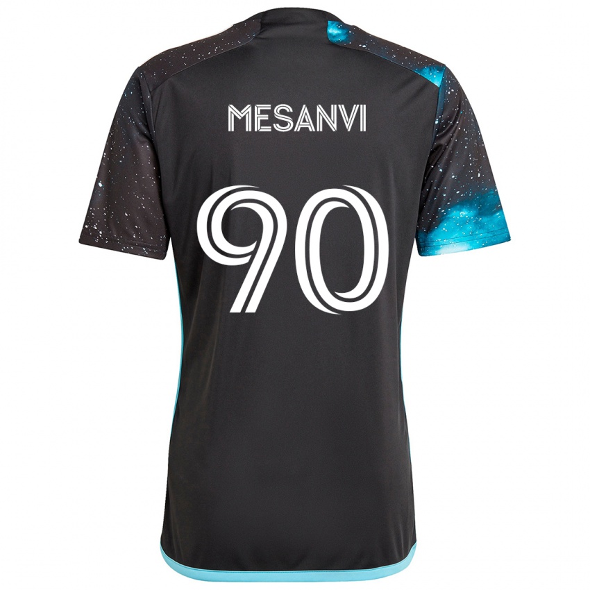 Homem Camisola Loïc Mesanvi #90 Preto Azul Principal 2024/25 Camisa