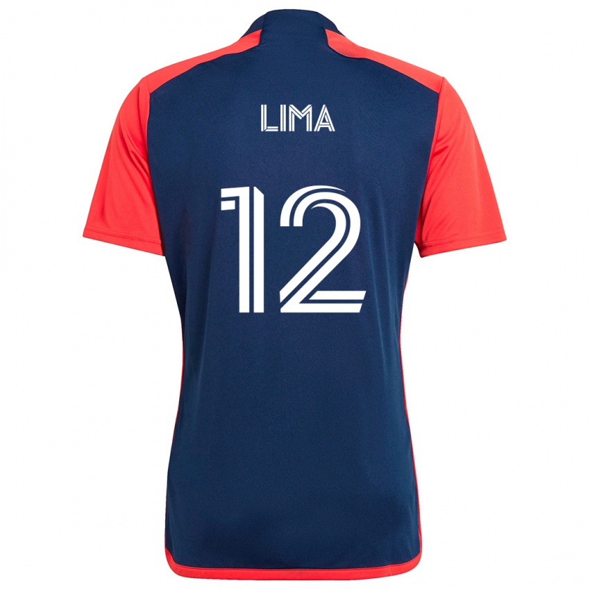 Homem Camisola Nick Lima #12 Azul Vermelho Principal 2024/25 Camisa