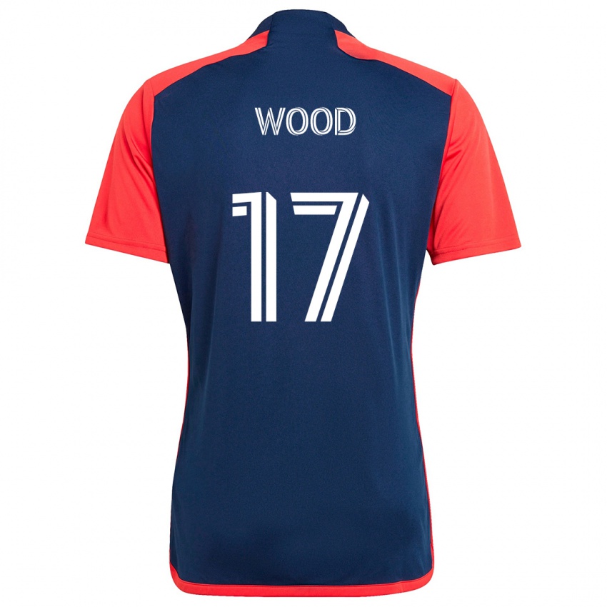 Homem Camisola Bobby Wood #17 Azul Vermelho Principal 2024/25 Camisa