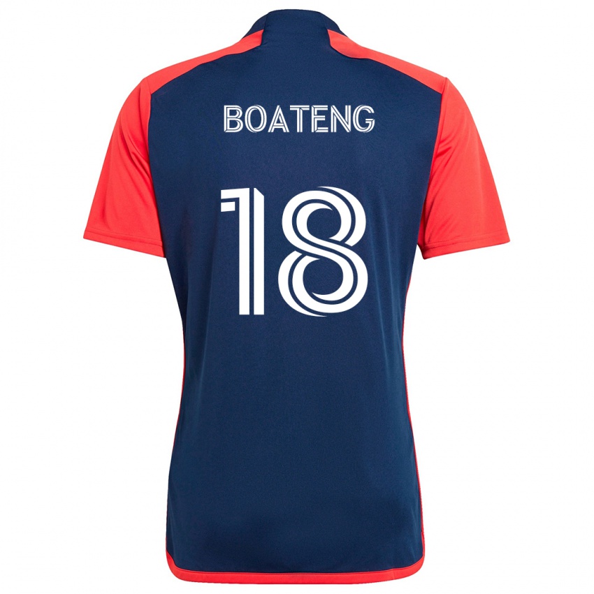 Homem Camisola Emmanuel Boateng #18 Azul Vermelho Principal 2024/25 Camisa