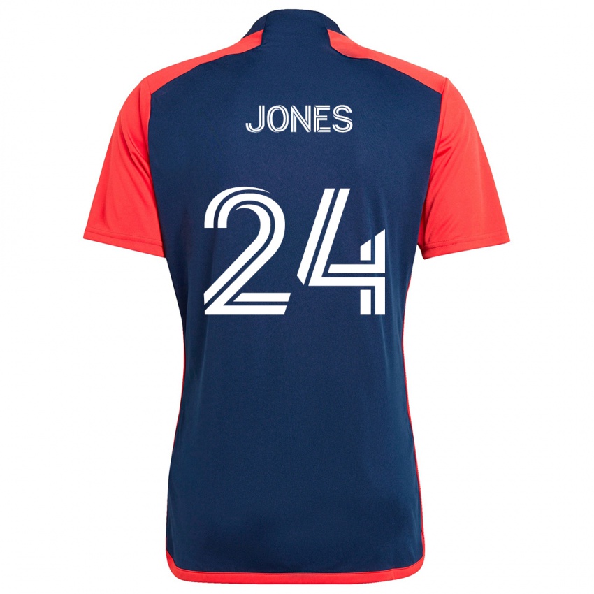 Homem Camisola Dejuan Jones #24 Azul Vermelho Principal 2024/25 Camisa