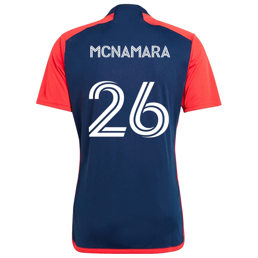 Homem Camisola Tommy Mcnamara #26 Azul Vermelho Principal 2024/25 Camisa