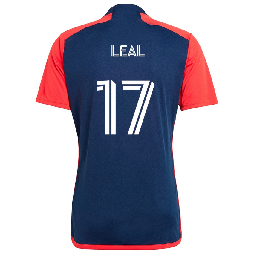 Homem Camisola Patrick Leal #17 Azul Vermelho Principal 2024/25 Camisa