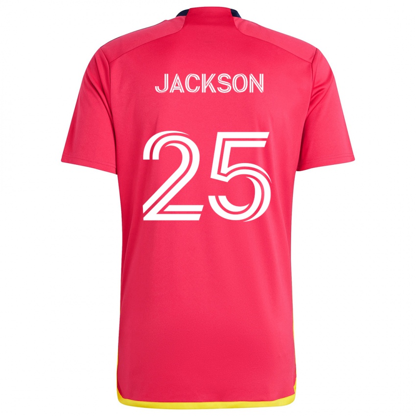 Homem Camisola Aziel Jackson #25 Vermelho Azul Principal 2024/25 Camisa