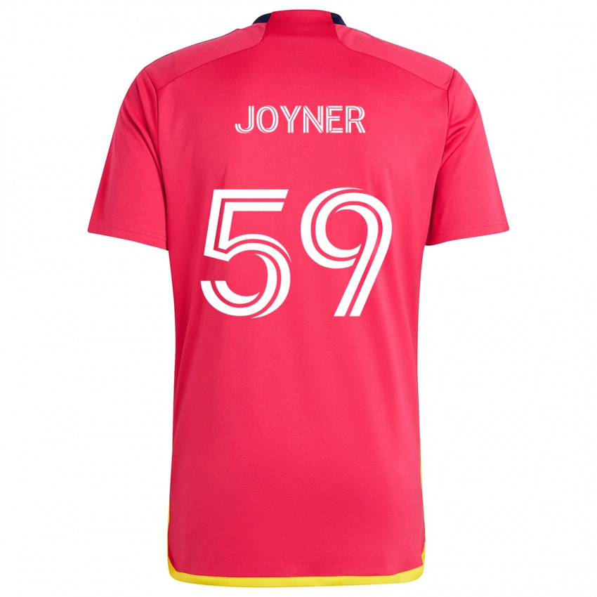 Homem Camisola Mykhi Joyner #59 Vermelho Azul Principal 2024/25 Camisa