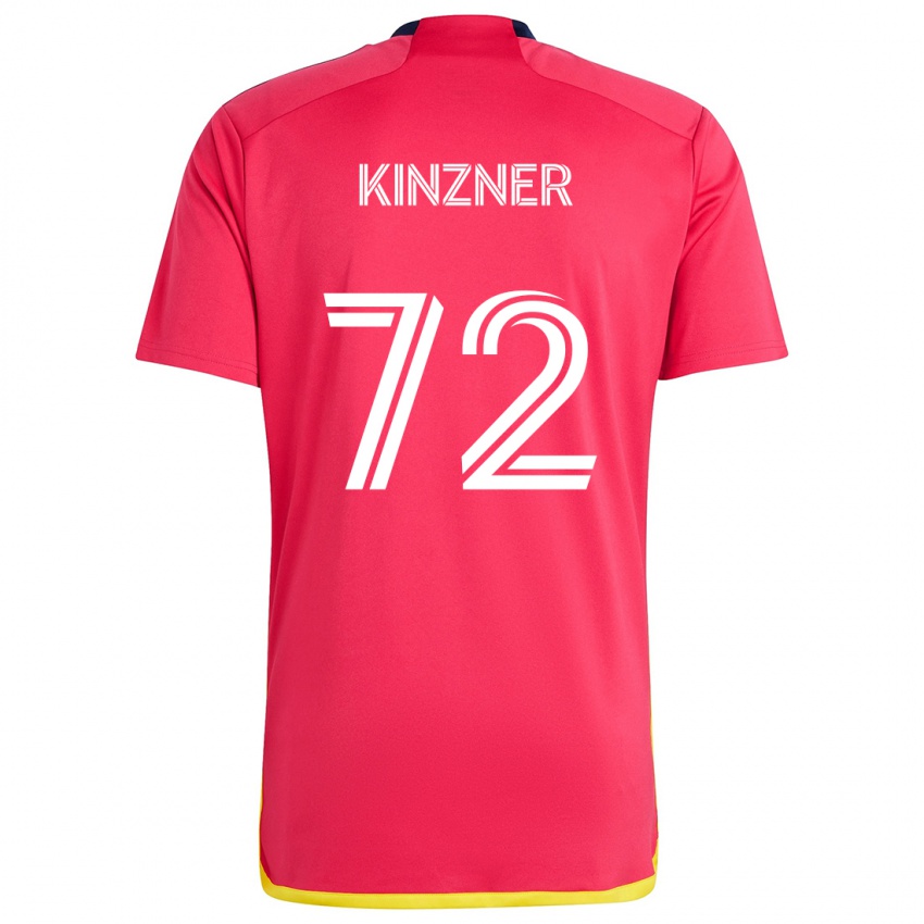 Homem Camisola Eric Kinzner #72 Vermelho Azul Principal 2024/25 Camisa