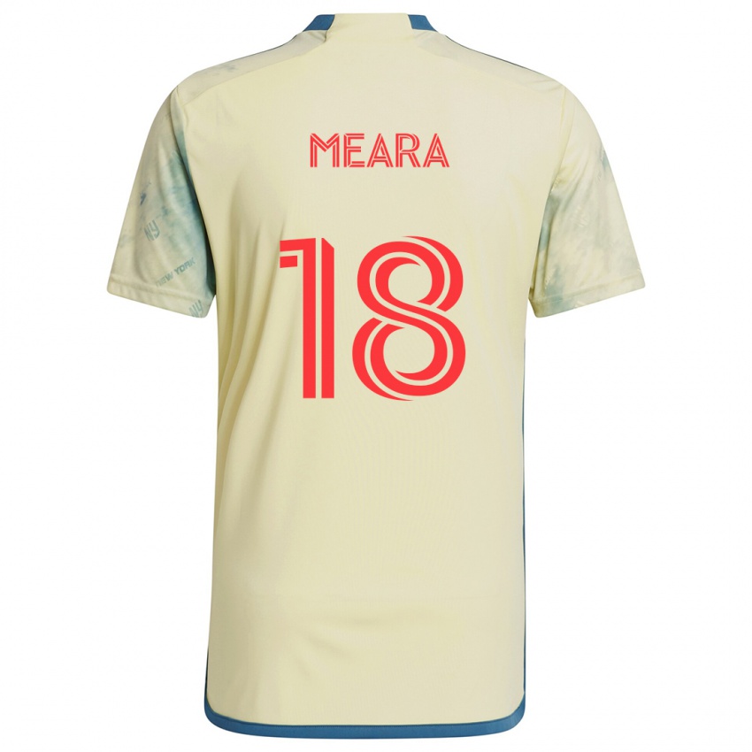 Homem Camisola Ryan Meara #18 Amarelo Vermelho Azul Principal 2024/25 Camisa