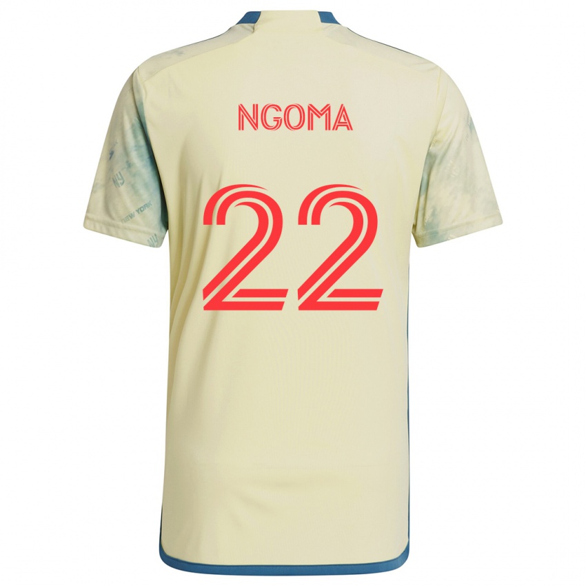 Homem Camisola Serge Ngoma #22 Amarelo Vermelho Azul Principal 2024/25 Camisa