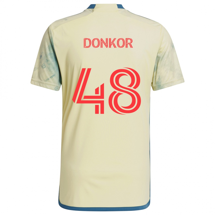 Homem Camisola Ronald Donkor #48 Amarelo Vermelho Azul Principal 2024/25 Camisa