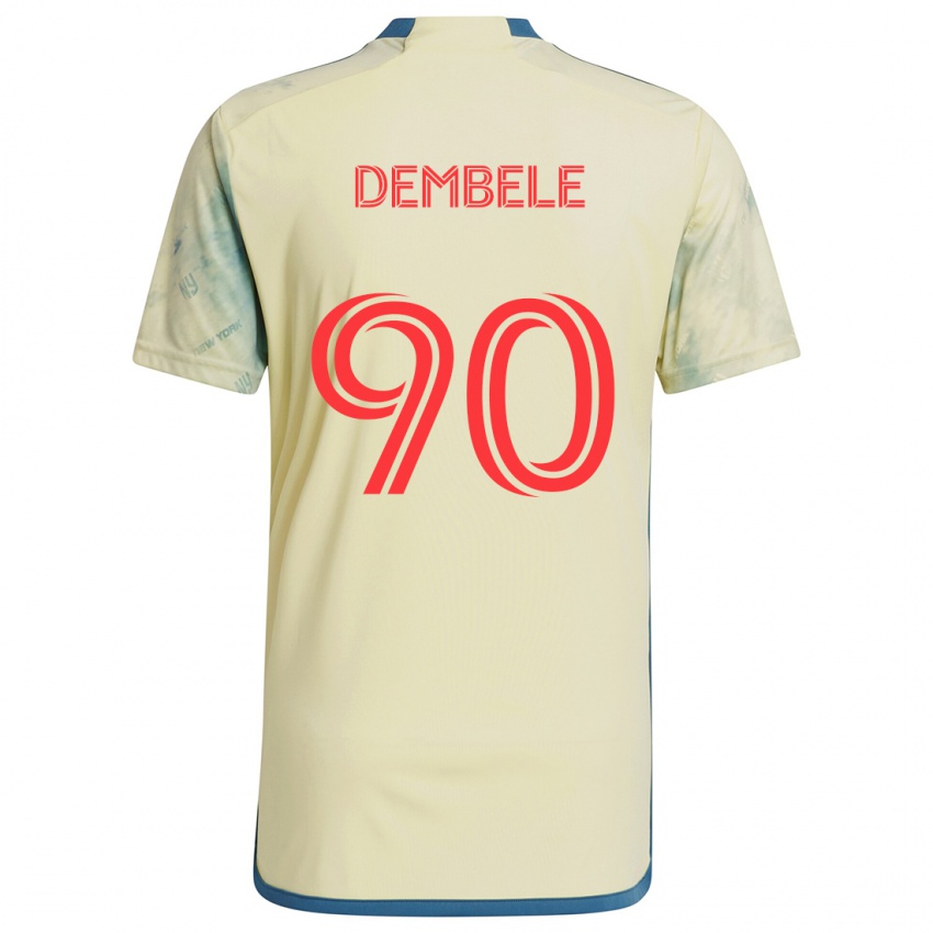 Homem Camisola Malick Dembele #90 Amarelo Vermelho Azul Principal 2024/25 Camisa