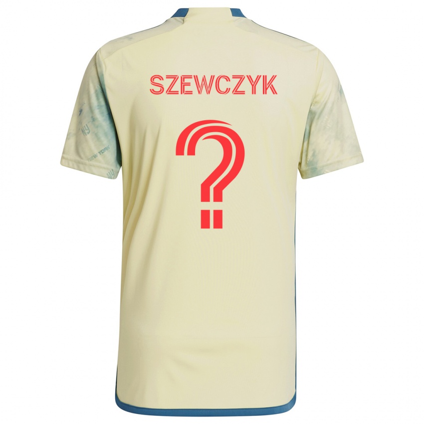 Homem Camisola Tobias Szewczyk #0 Amarelo Vermelho Azul Principal 2024/25 Camisa