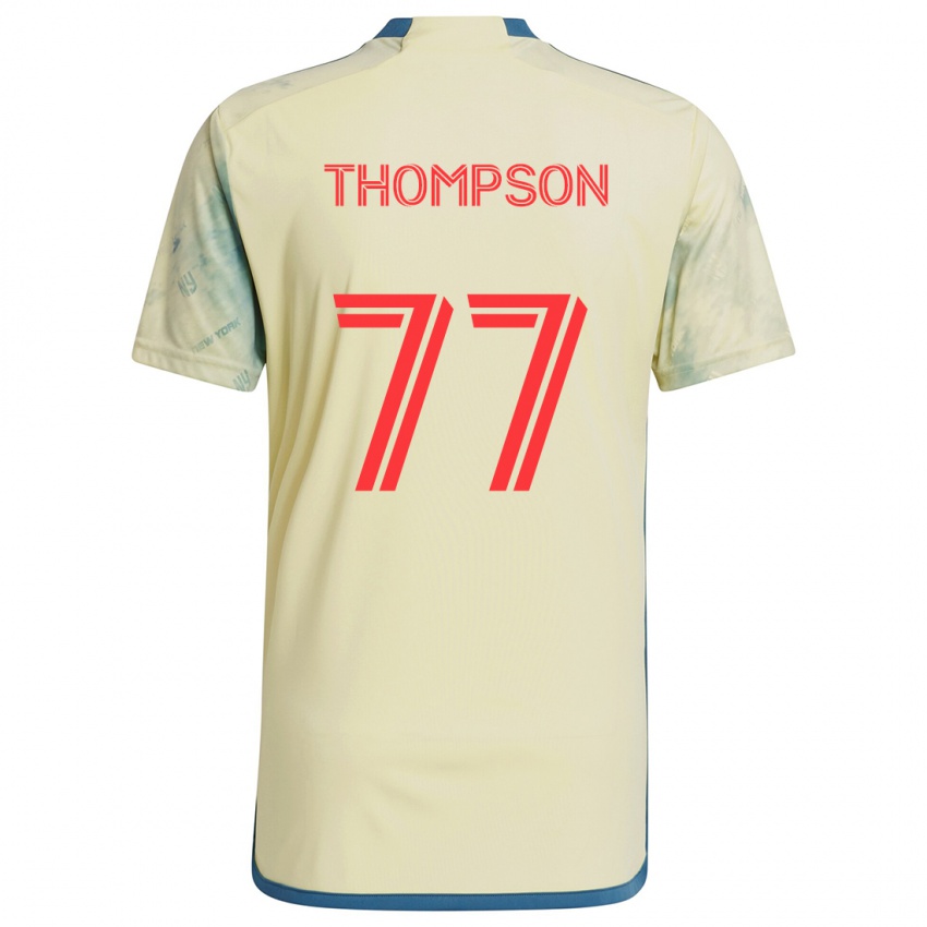 Homem Camisola Amos Shapiro-Thompson #77 Amarelo Vermelho Azul Principal 2024/25 Camisa