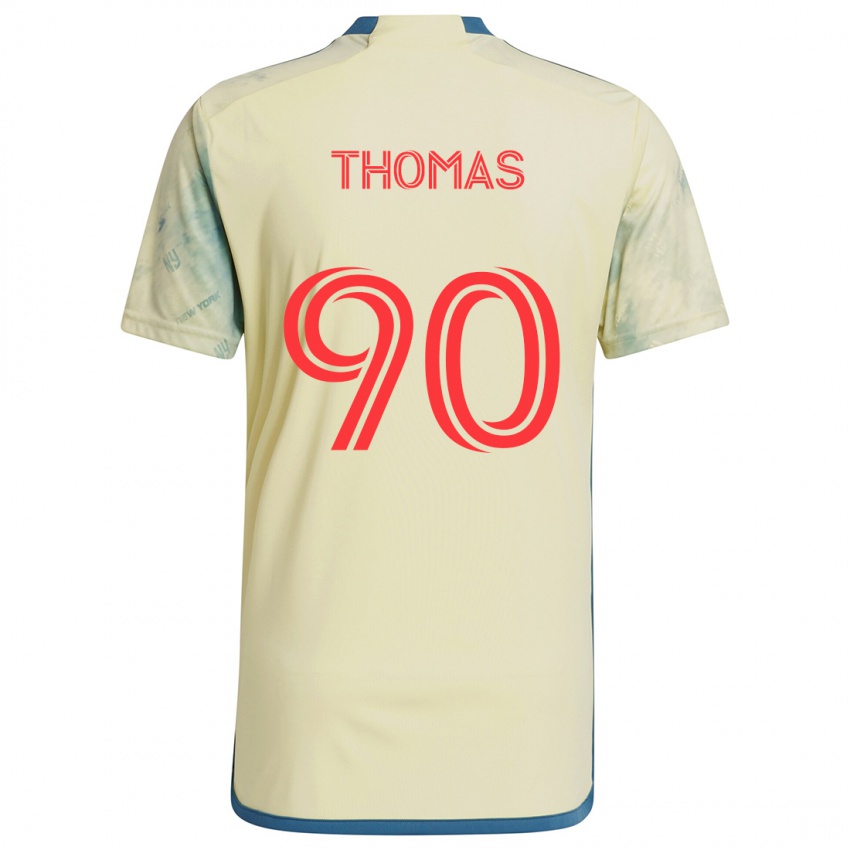 Homem Camisola Oladayo Thomas #90 Amarelo Vermelho Azul Principal 2024/25 Camisa