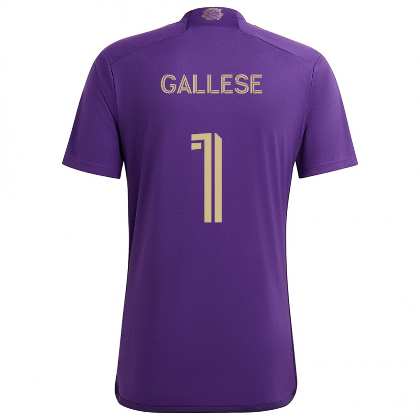 Homem Camisola Pedro Gallese #1 Roxo Amarelo Principal 2024/25 Camisa