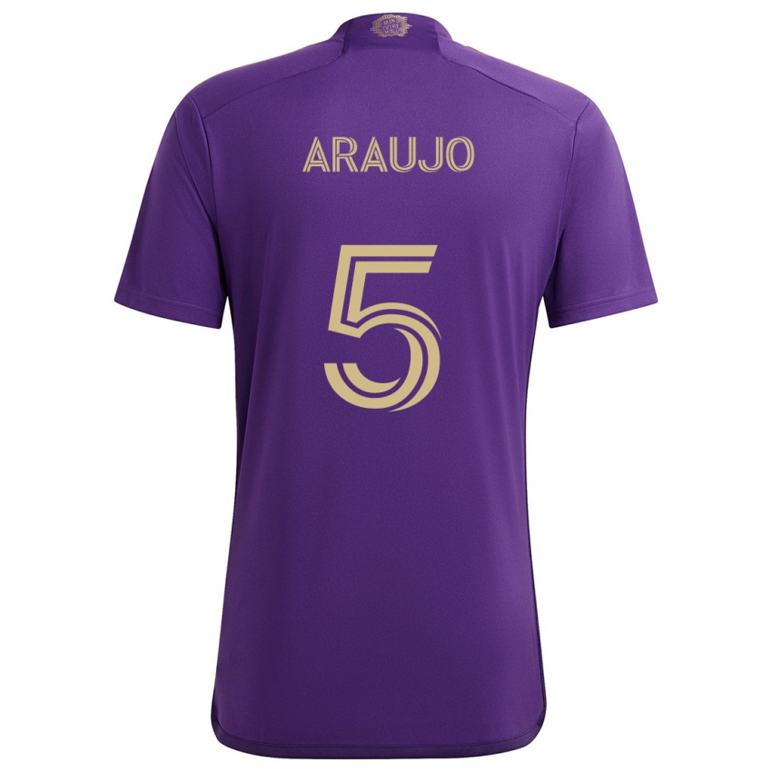 Homem Camisola César Araújo #5 Roxo Amarelo Principal 2024/25 Camisa