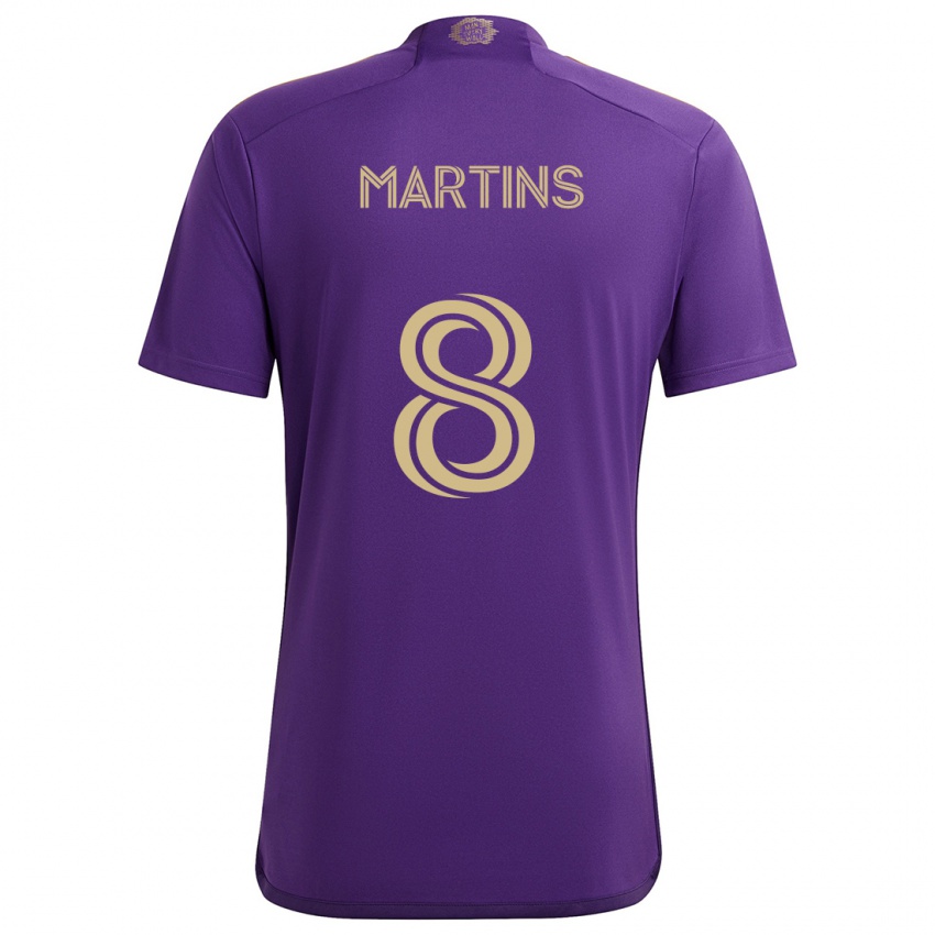 Homem Camisola Felipe Martins #8 Roxo Amarelo Principal 2024/25 Camisa