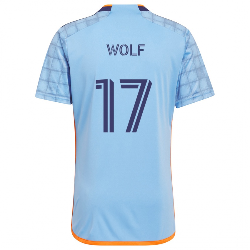 Homem Camisola Hannes Wolf #17 Azul Laranja Principal 2024/25 Camisa